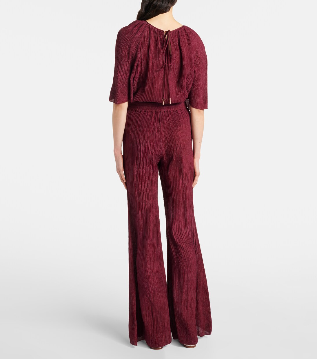 Pantalon évasé Claude en soie | Gabriela Hearst