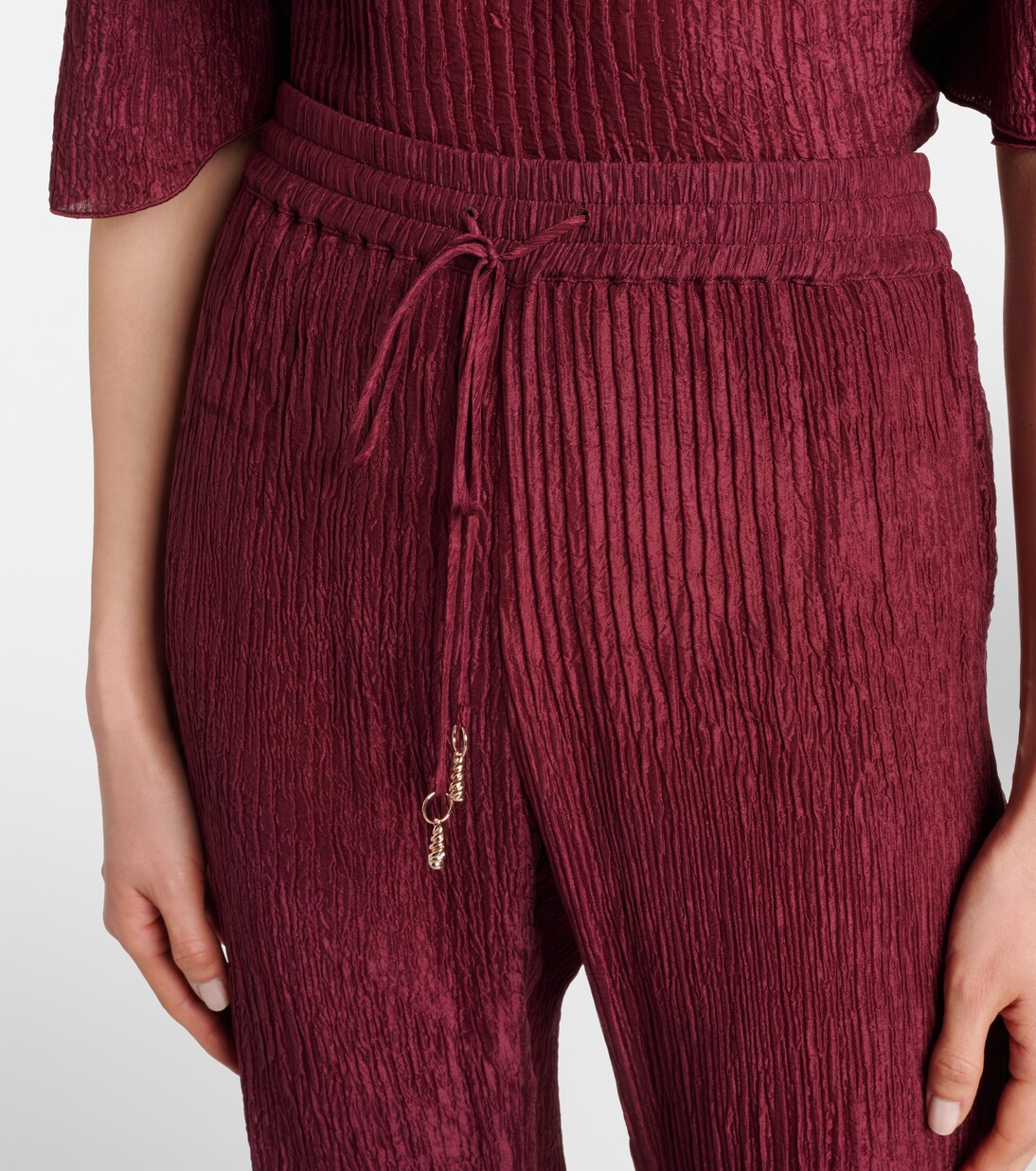 Pantalon évasé Claude en soie | Gabriela Hearst