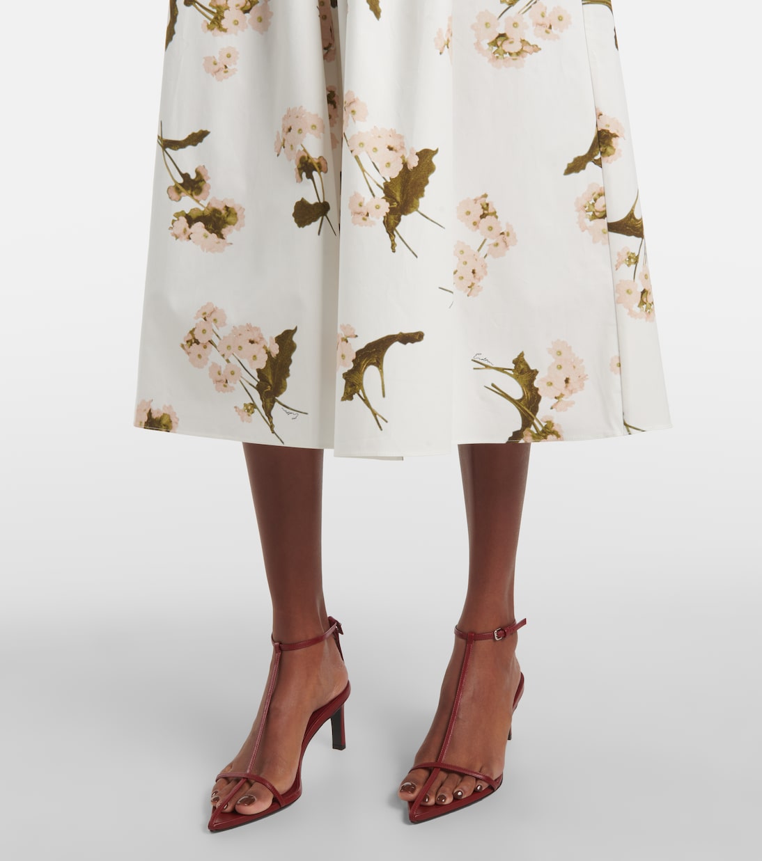 Bedrucktes Midikleid aus Baumwollpopeline | Erdem