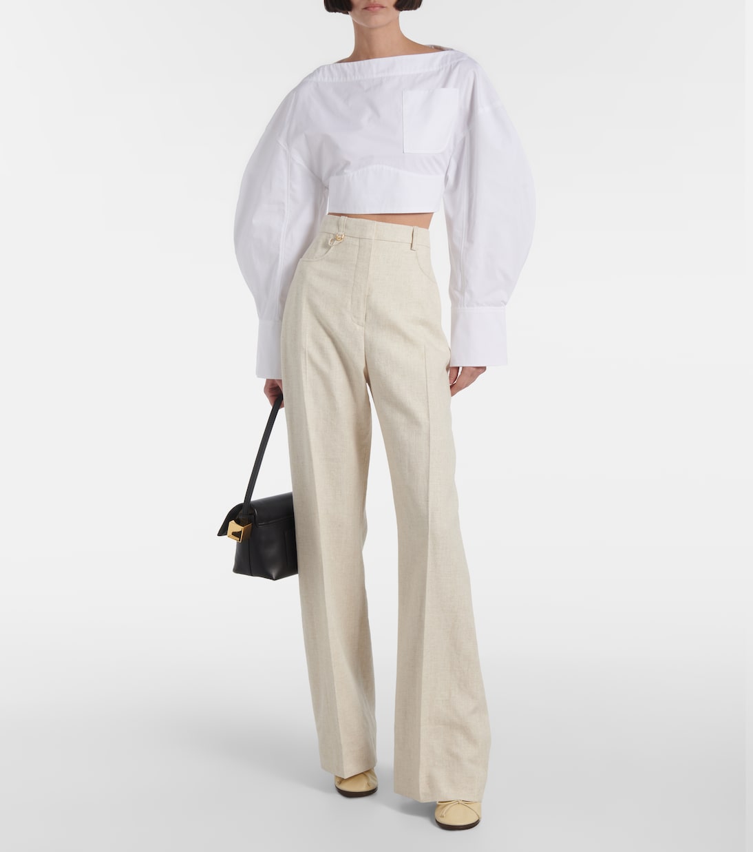 Gerade High-Rise-Hose Sauge | Jacquemus
