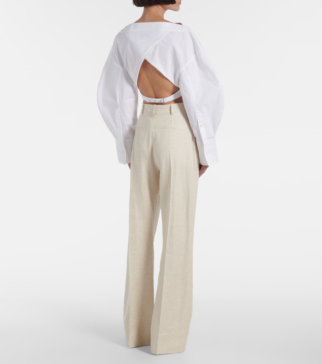 Gerade High-Rise-Hose Sauge | Jacquemus