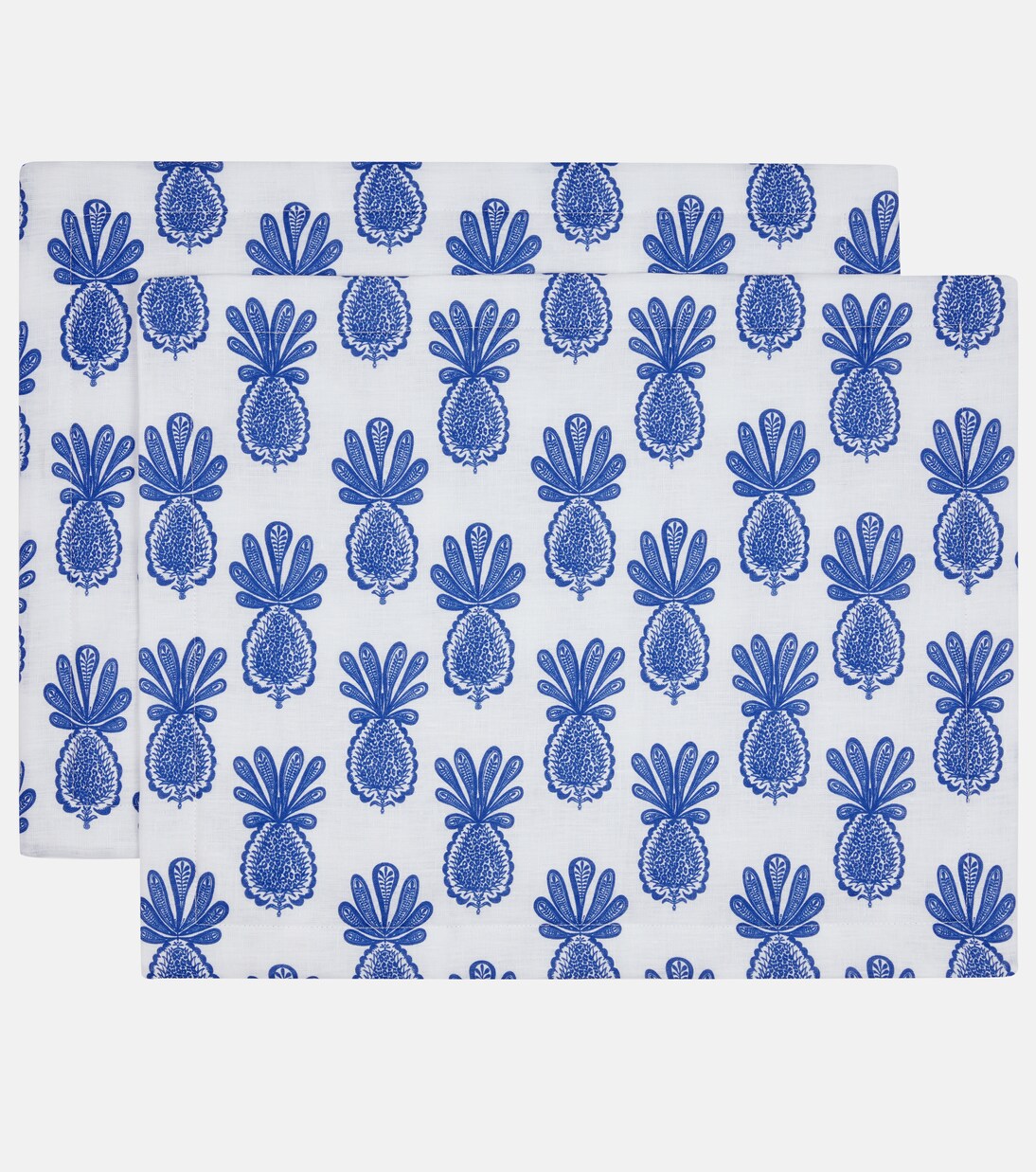 Lot de deux sets de table Pineapple Blu | La DoubleJ