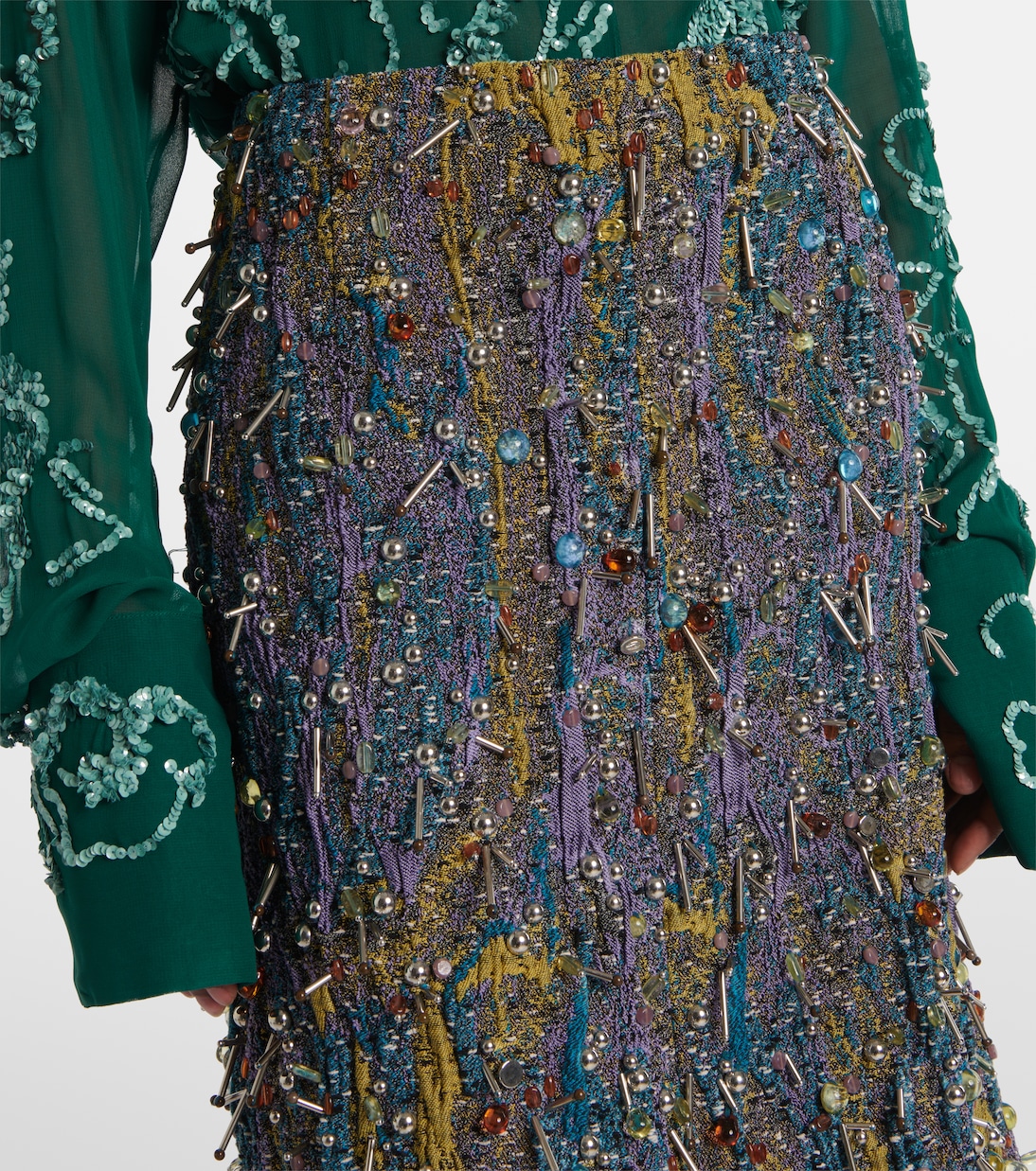 Gonna a tubino con applicazione | Dries Van Noten