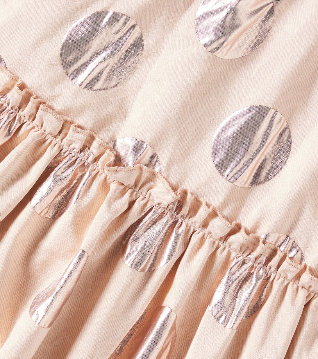 Ruffled polka-dot taffeta dress | Monnalisa