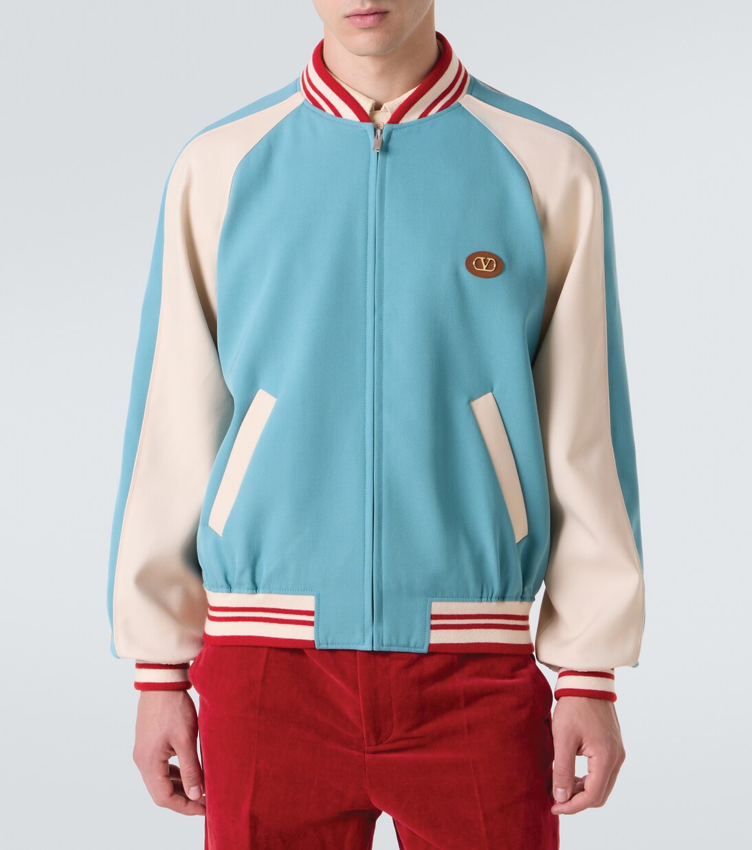 Chaqueta varsity de lana con logo | Valentino