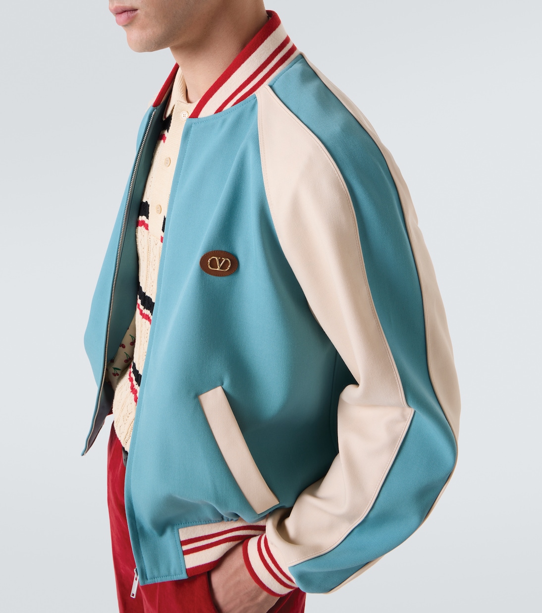 Chaqueta varsity de lana con logo | Valentino