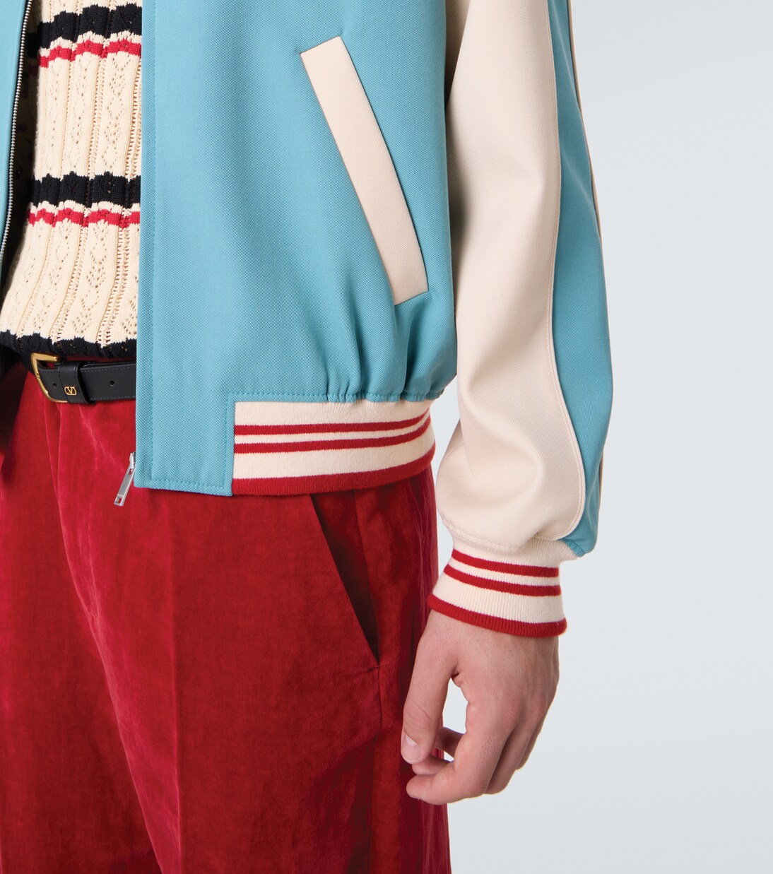 Chaqueta varsity de lana con logo | Valentino