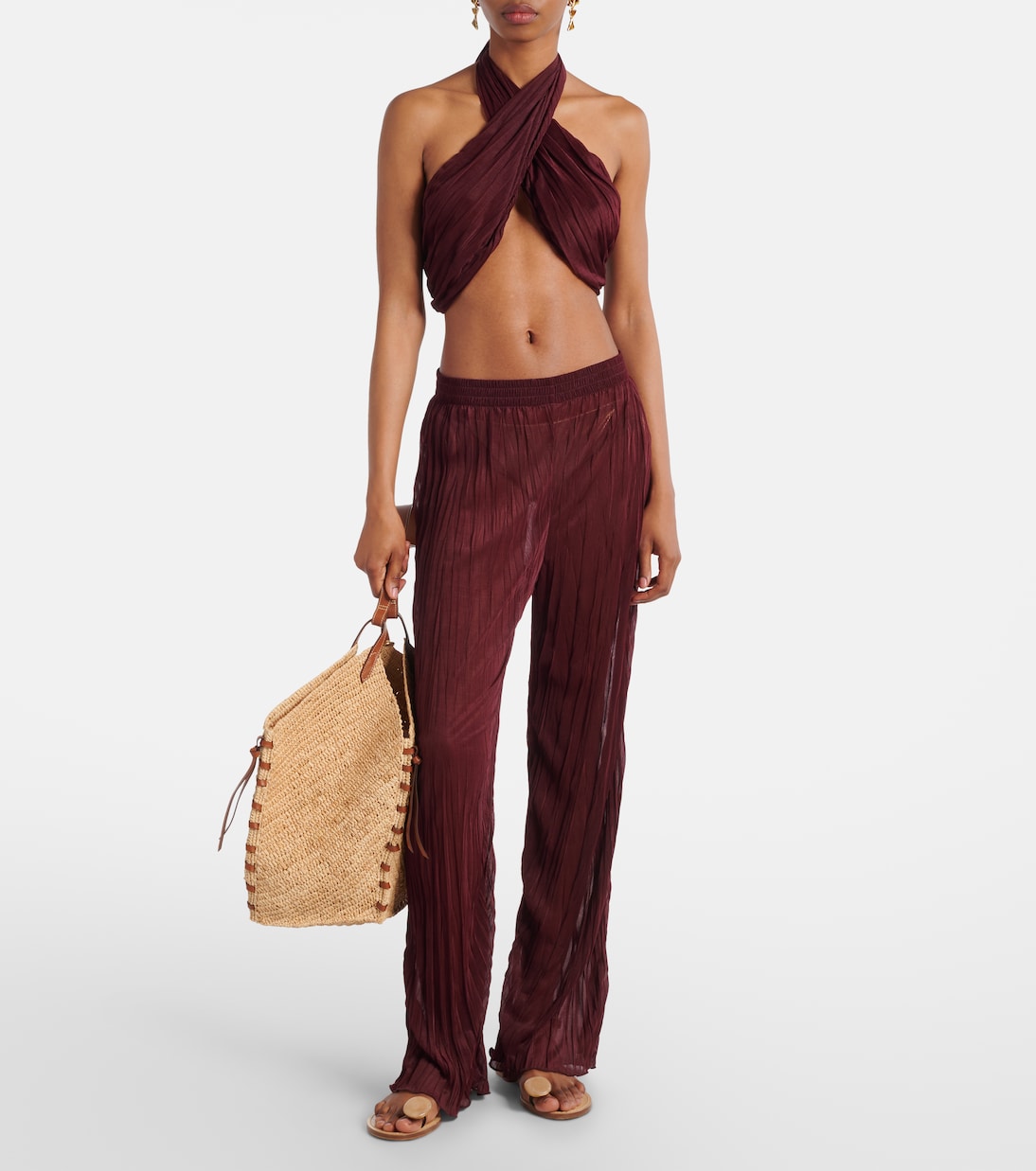 Top envolvente Aylin con cuello halter | Jade Swim