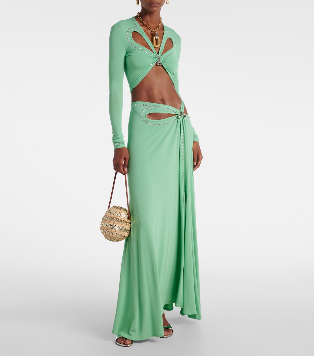 Top cropped con cut-out | Rabanne