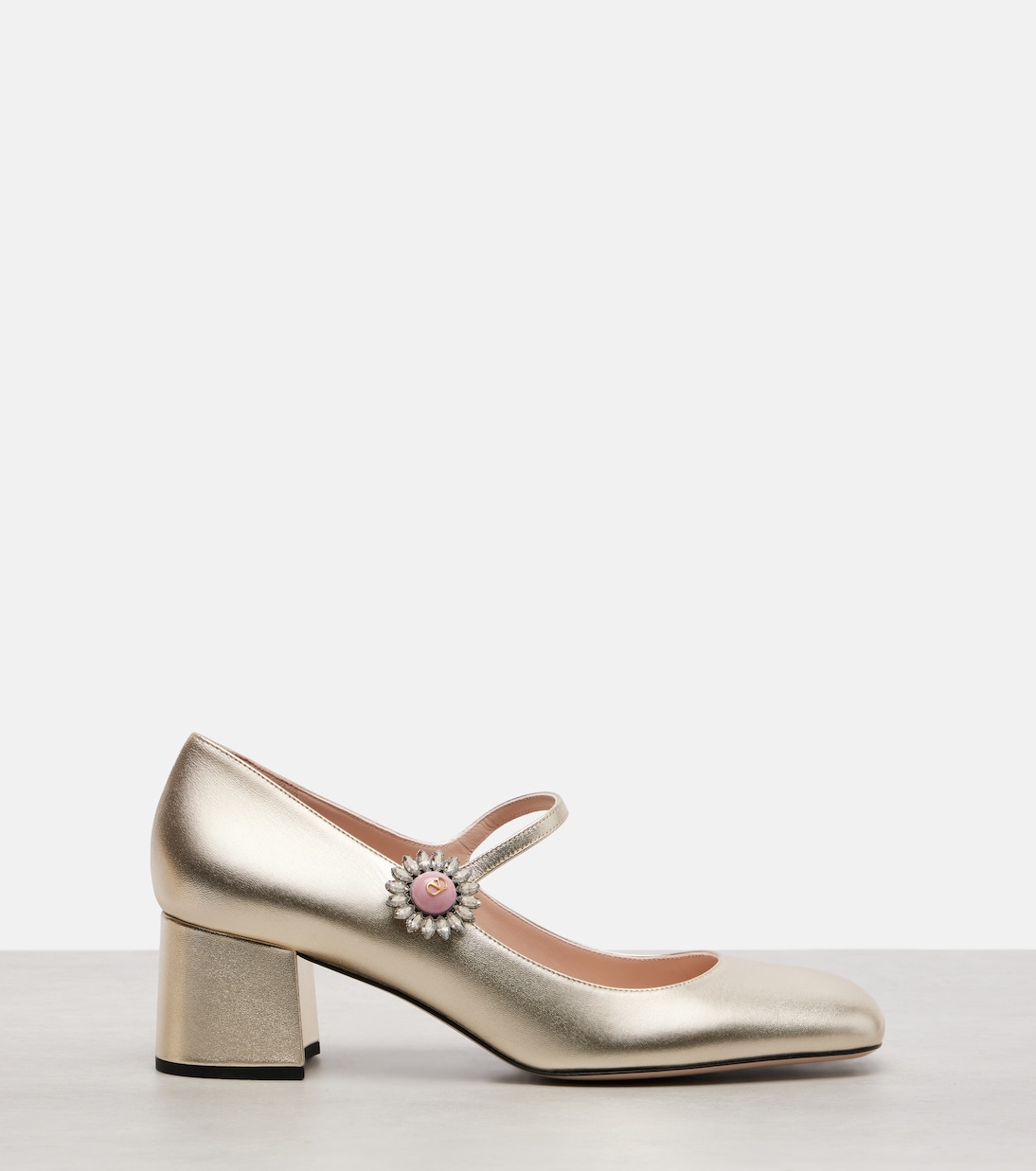 Daisy Jewel 55 leather Mary Jane pumps | Valentino Garavani
