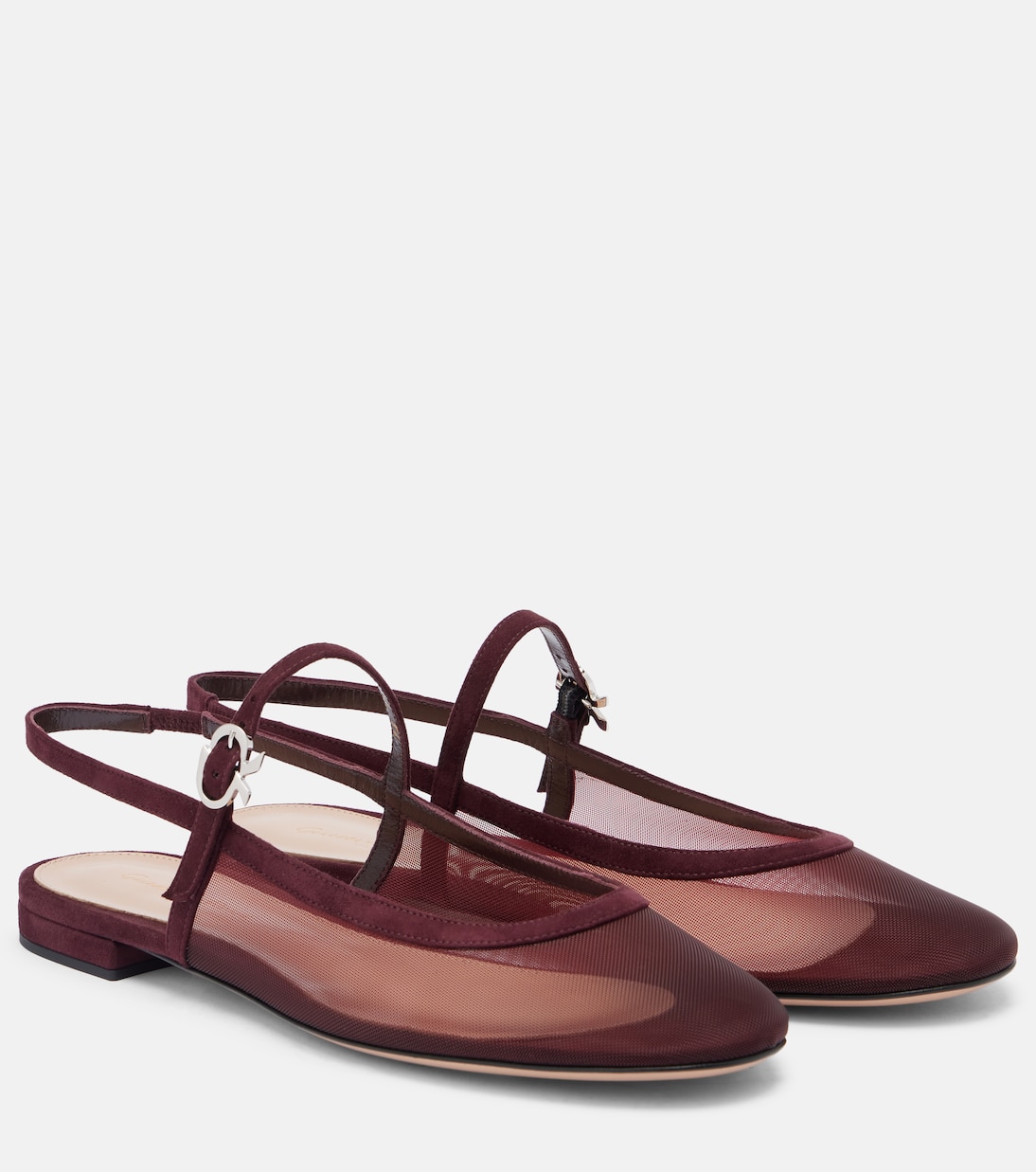 Mary-Jane-Ballerinas mit Veloursleder | Gianvito Rossi