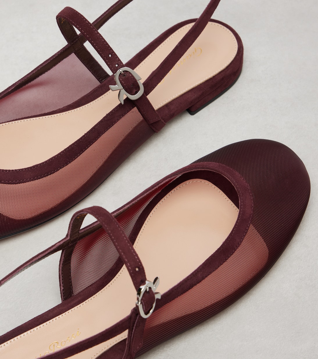 Mary-Jane-Ballerinas mit Veloursleder | Gianvito Rossi