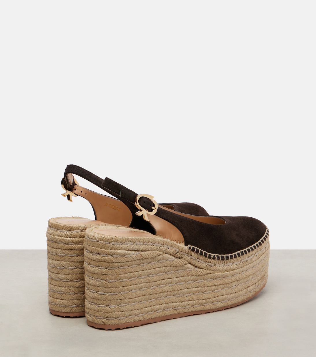 Espadrille-Wedges aus Veloursleder | Gianvito Rossi