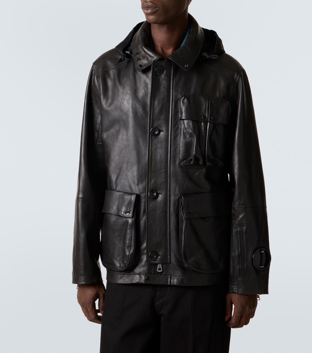 Lens leather jacket  | C.P. Company