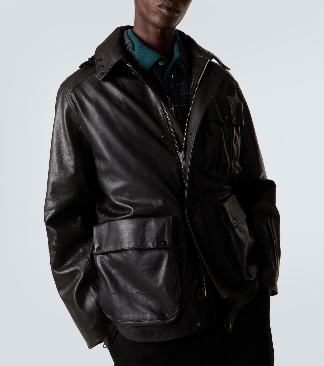 Lens leather jacket  | C.P. Company