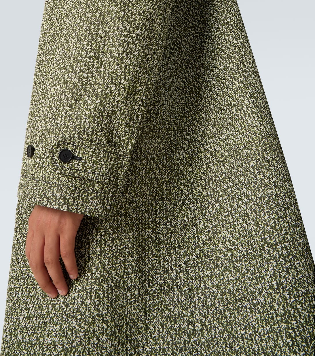 Soprabito in popeline con stampa | Gucci