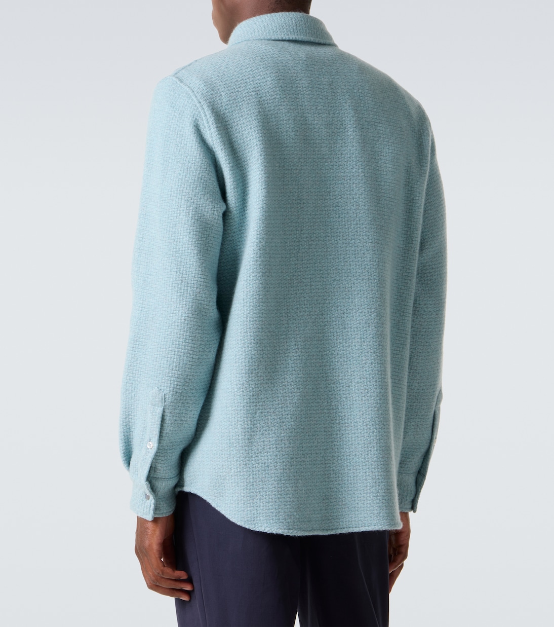 Labradorite waffle-knit cashmere shirt | God's True Cashmere