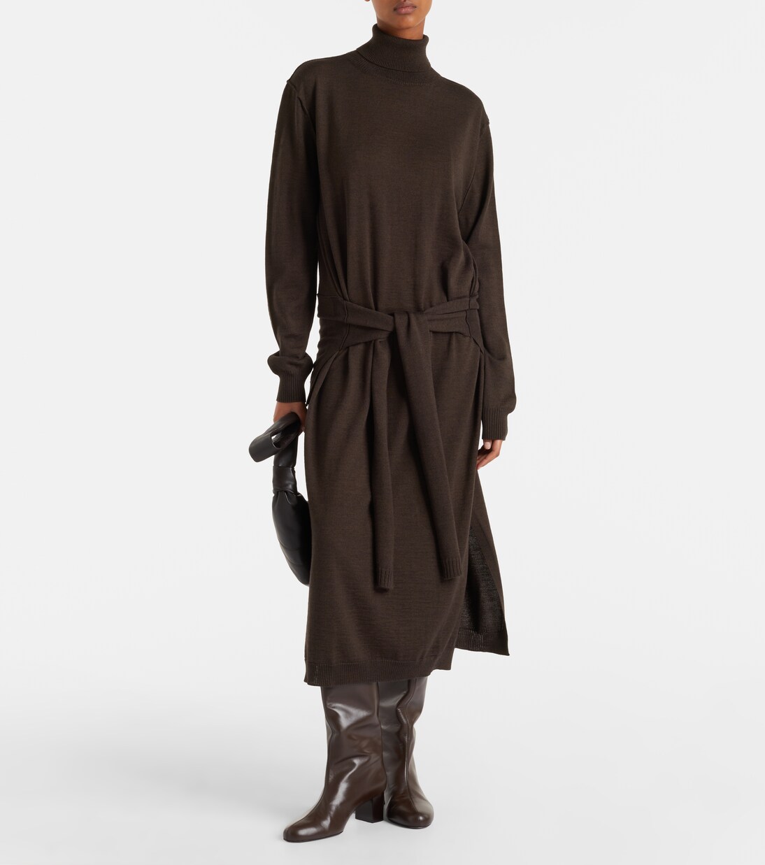 Turtleneck wool-blend midi dress | Lemaire