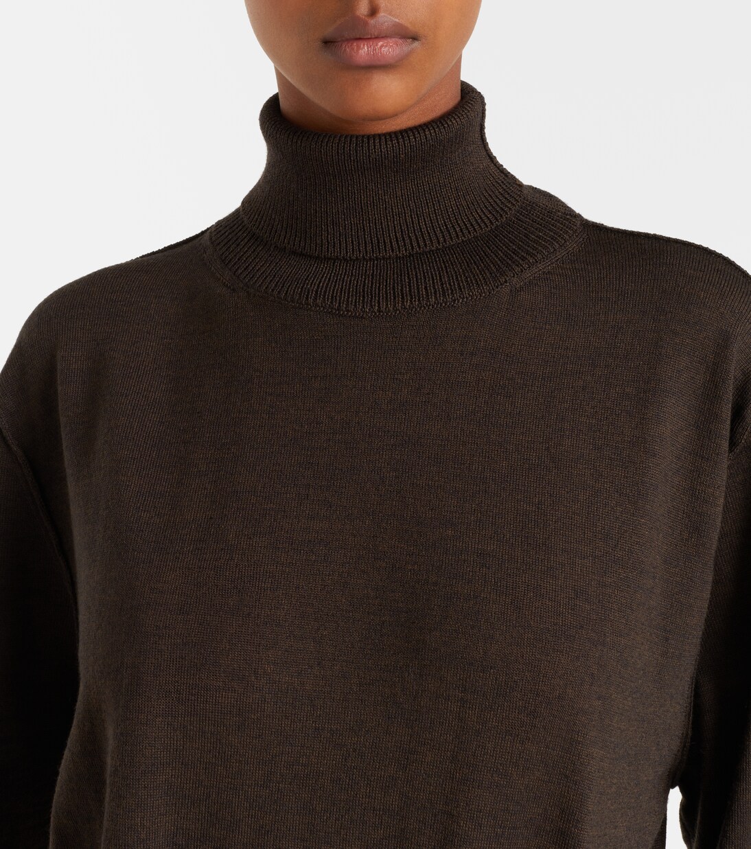 Turtleneck wool-blend midi dress | Lemaire
