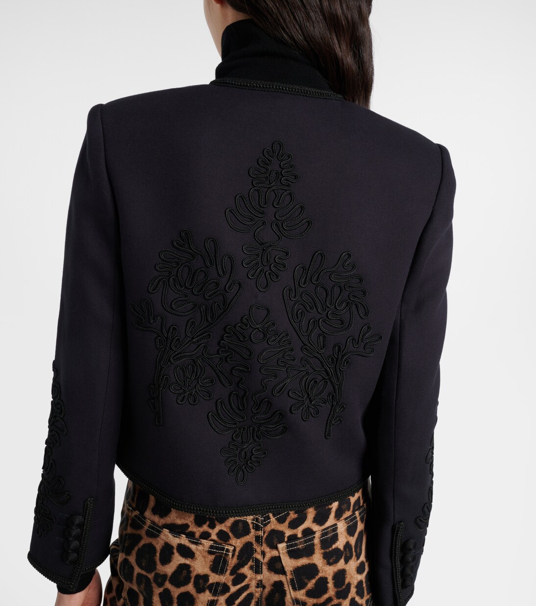 Latrell cropped embroidered jacket | Veronica Beard