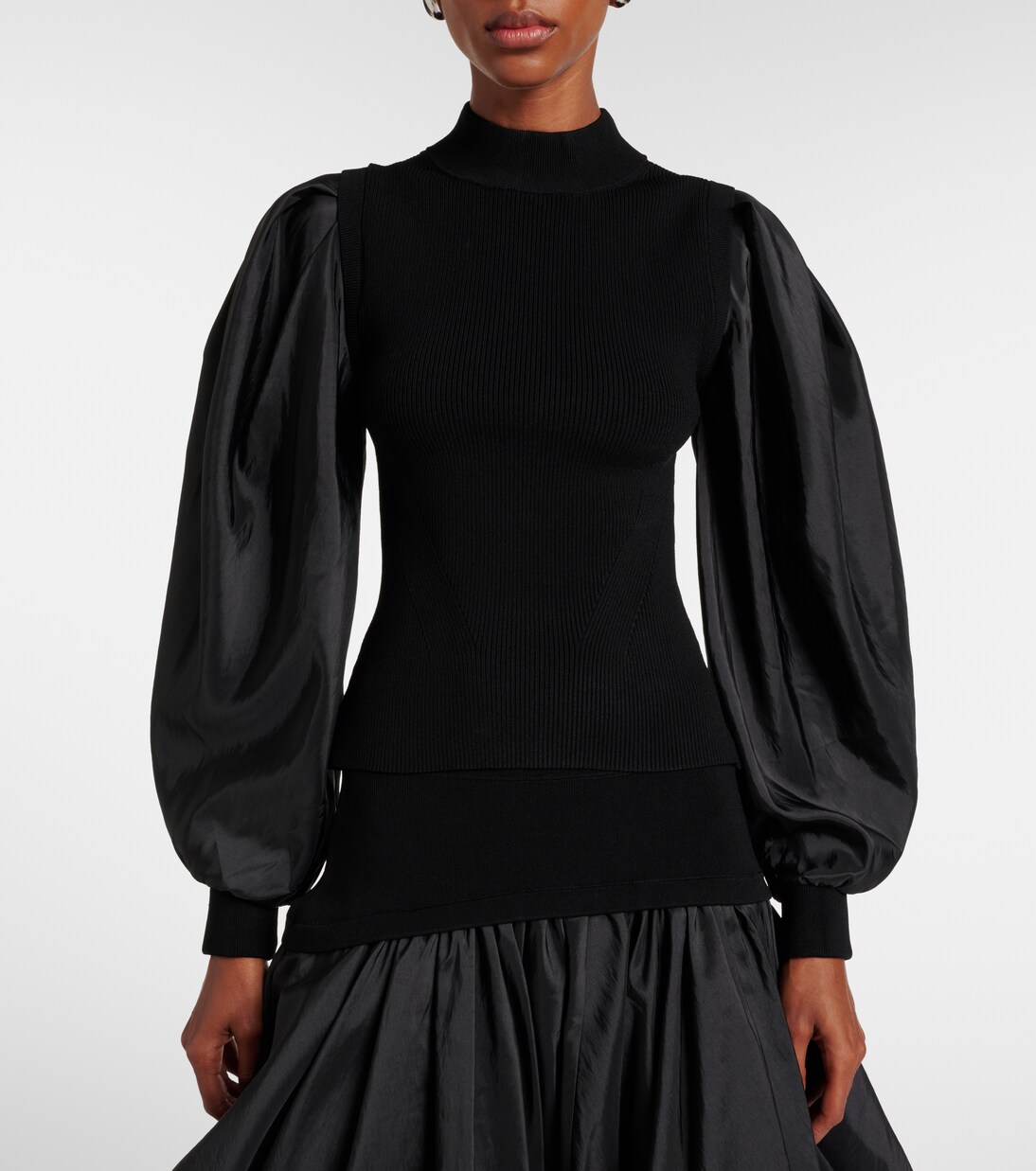 Top Jackie aus Strick mit Taft | Simkhai