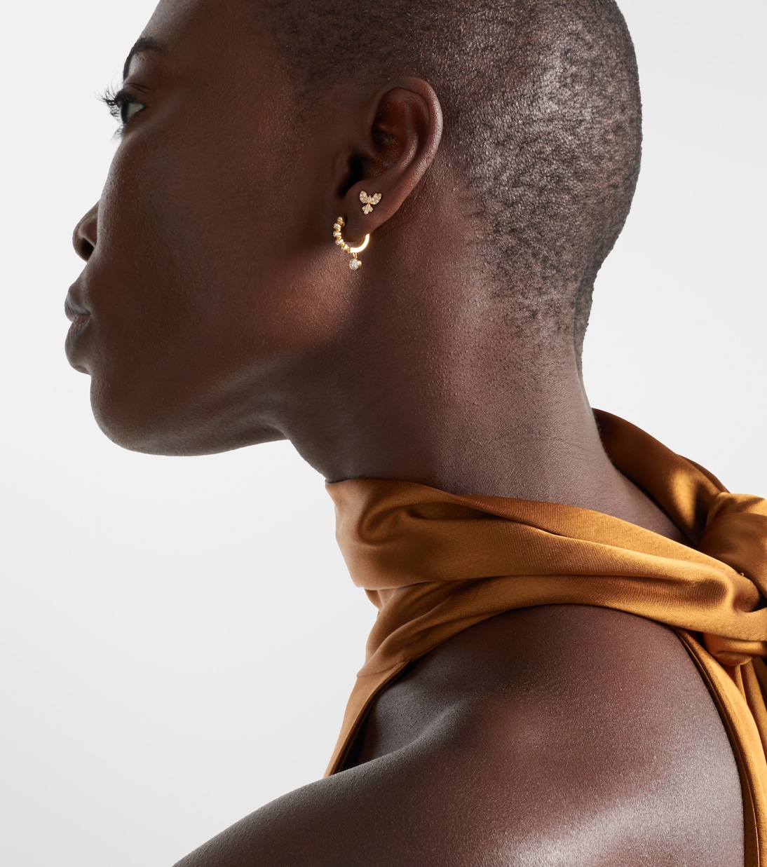 18kt 골드 다이아몬드 이어링  | Anita Ko