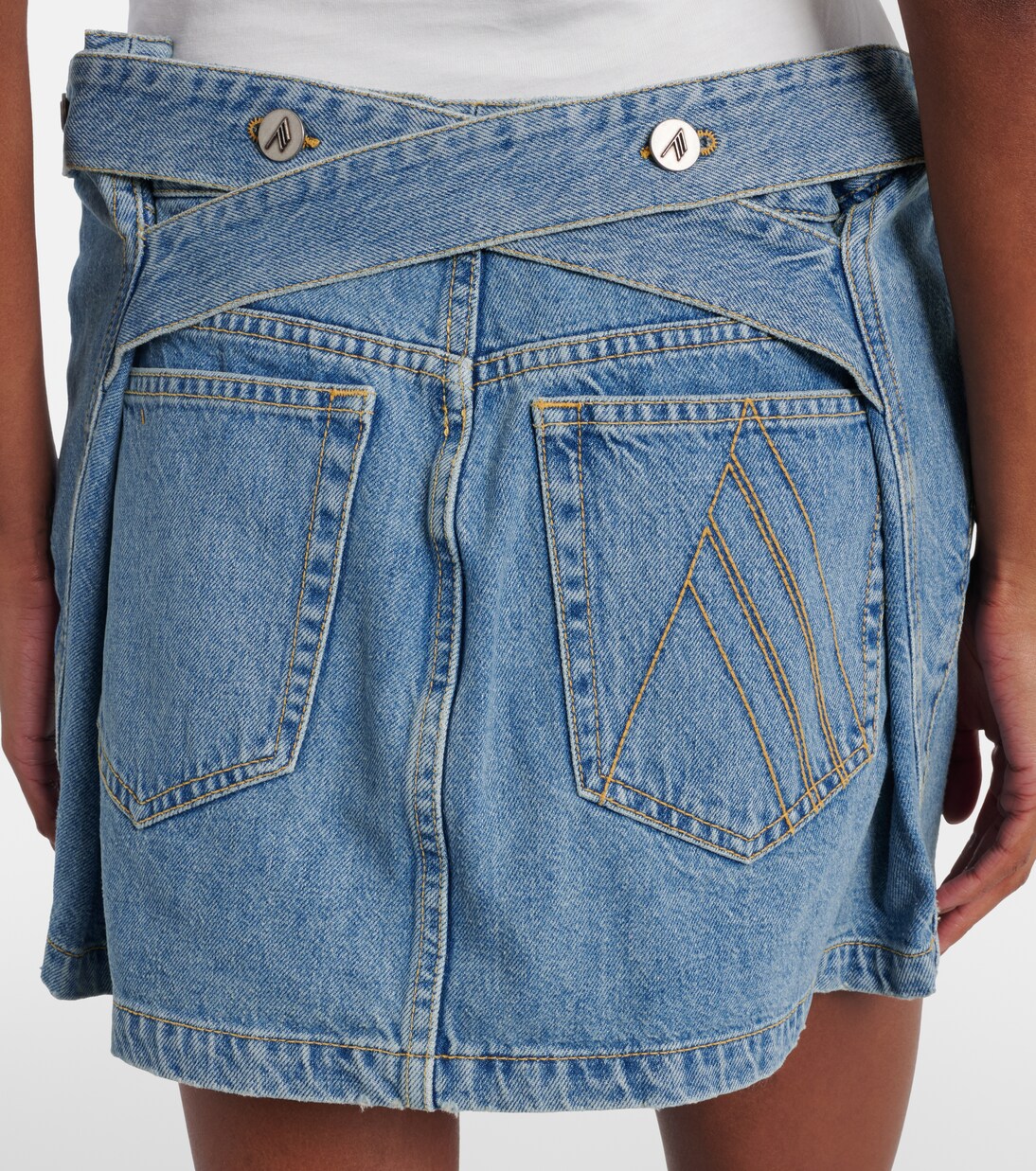 Belted denim miniskirt | The Attico