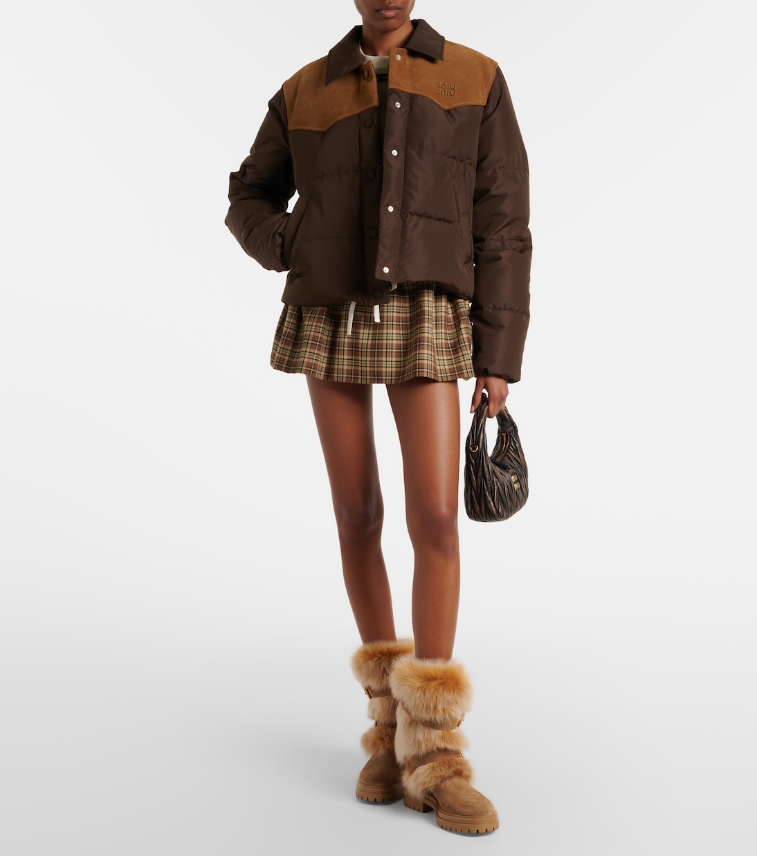 Bottes Maverick en daim et shearling | Gianvito Rossi