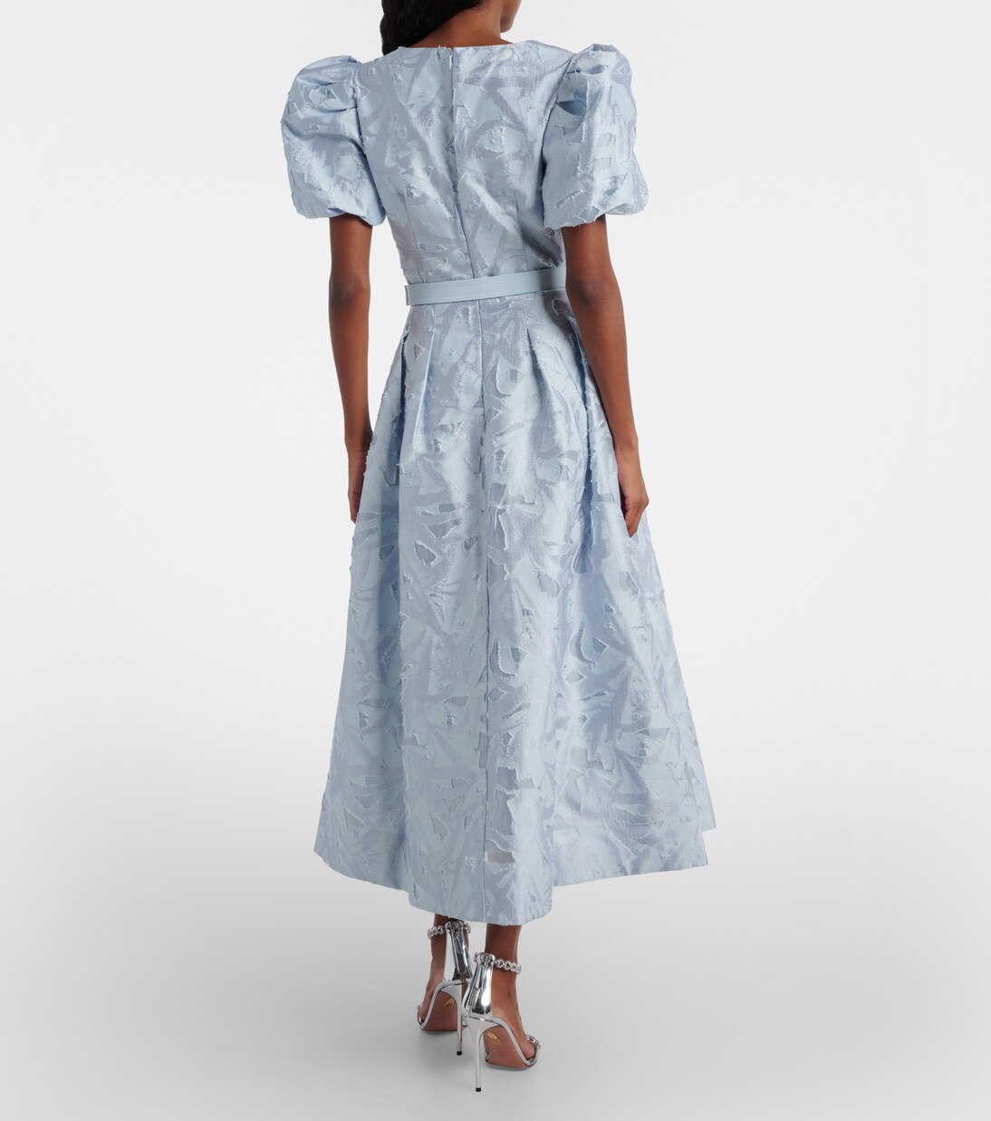 Anneli cotton-blend jacquard midi dress | Rebecca Vallance