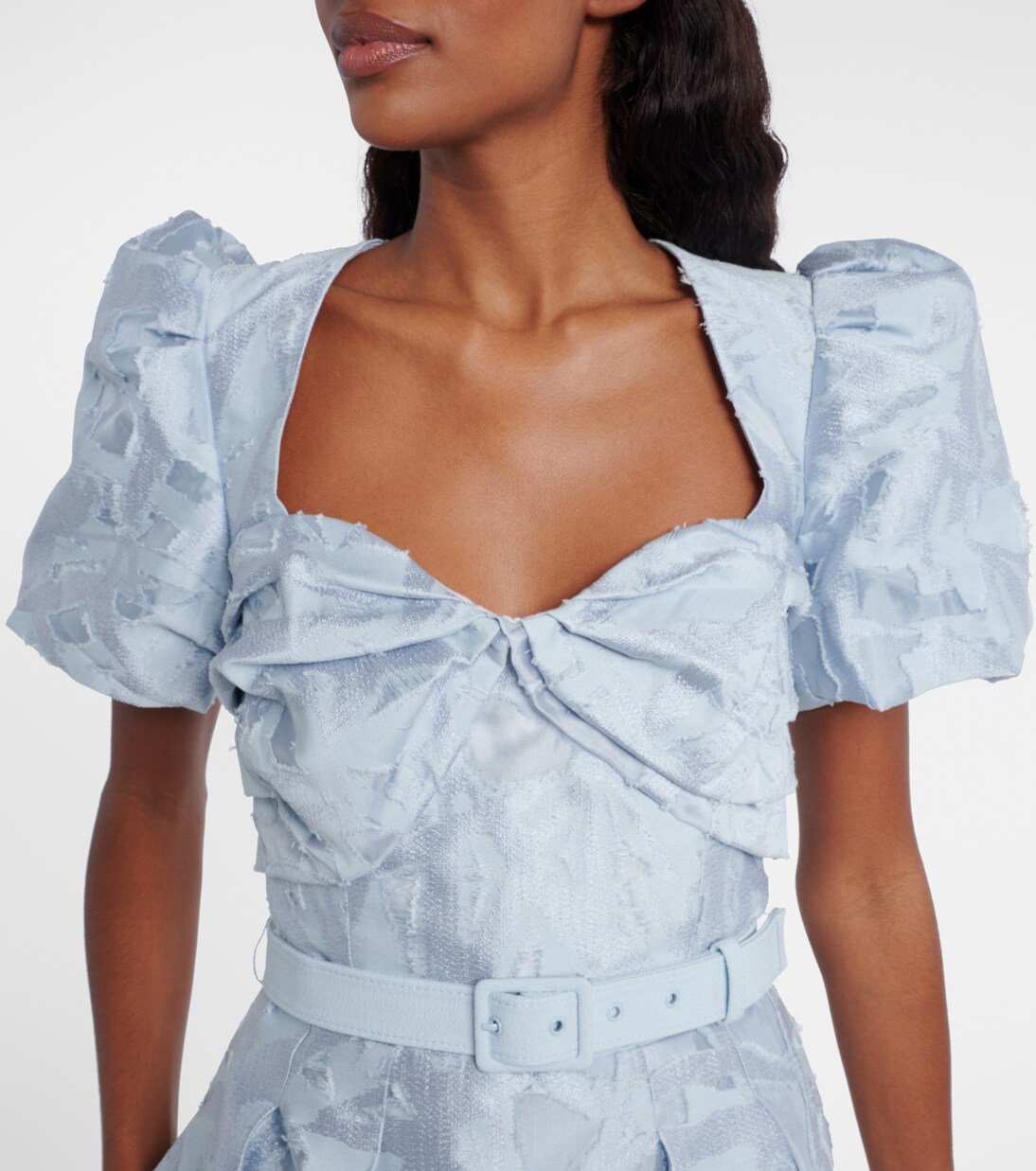 Anneli cotton-blend jacquard midi dress | Rebecca Vallance