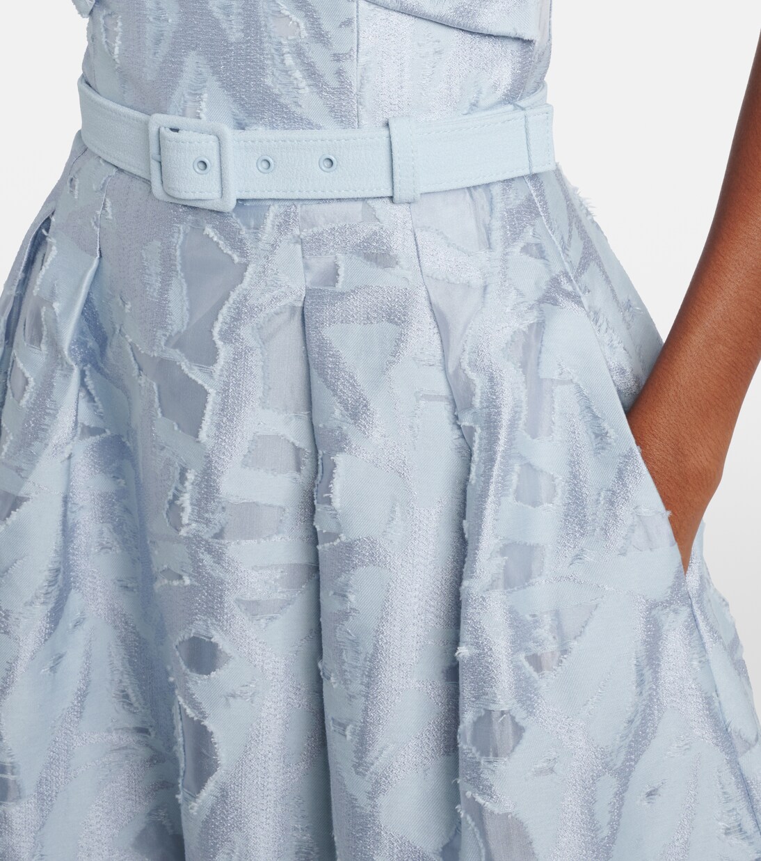 Anneli cotton-blend jacquard midi dress | Rebecca Vallance