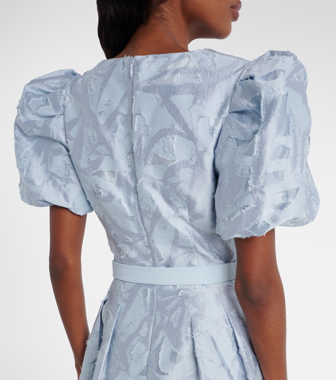 Anneli cotton-blend jacquard midi dress | Rebecca Vallance