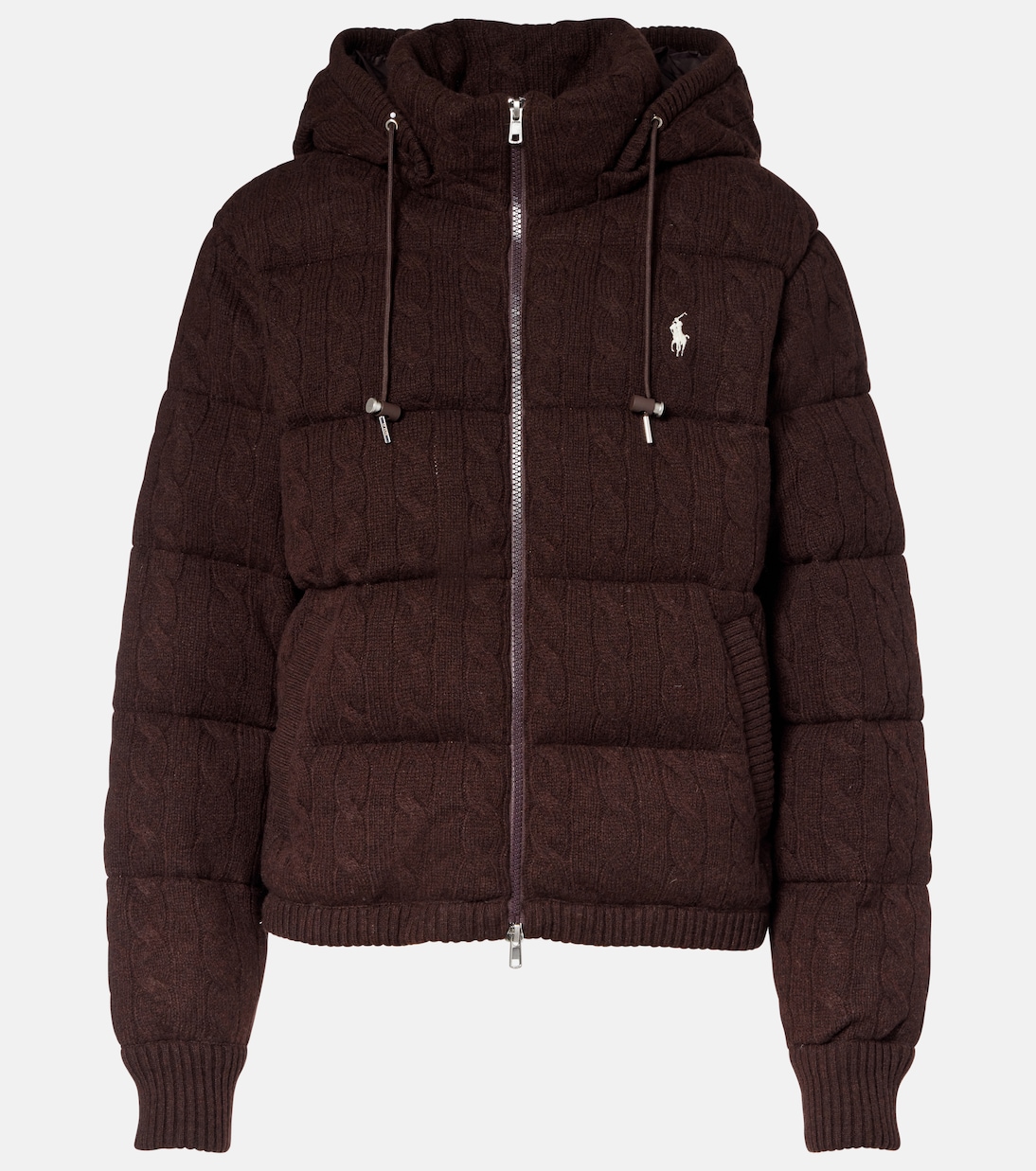 Cable-knit wool and cashmere puffer jacket | Polo Ralph Lauren