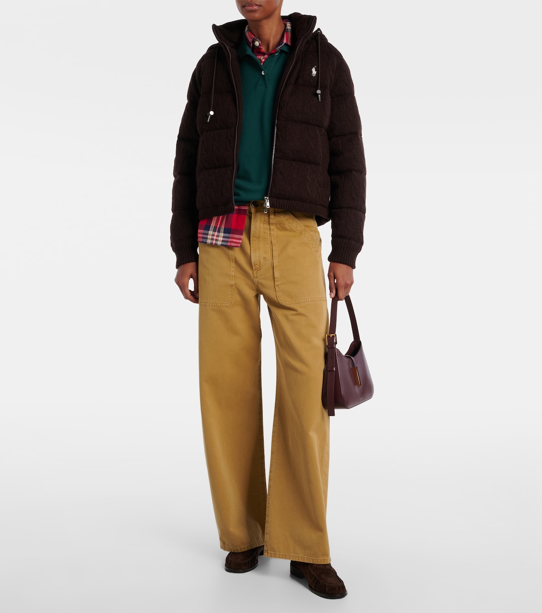 Cable-knit wool and cashmere puffer jacket | Polo Ralph Lauren