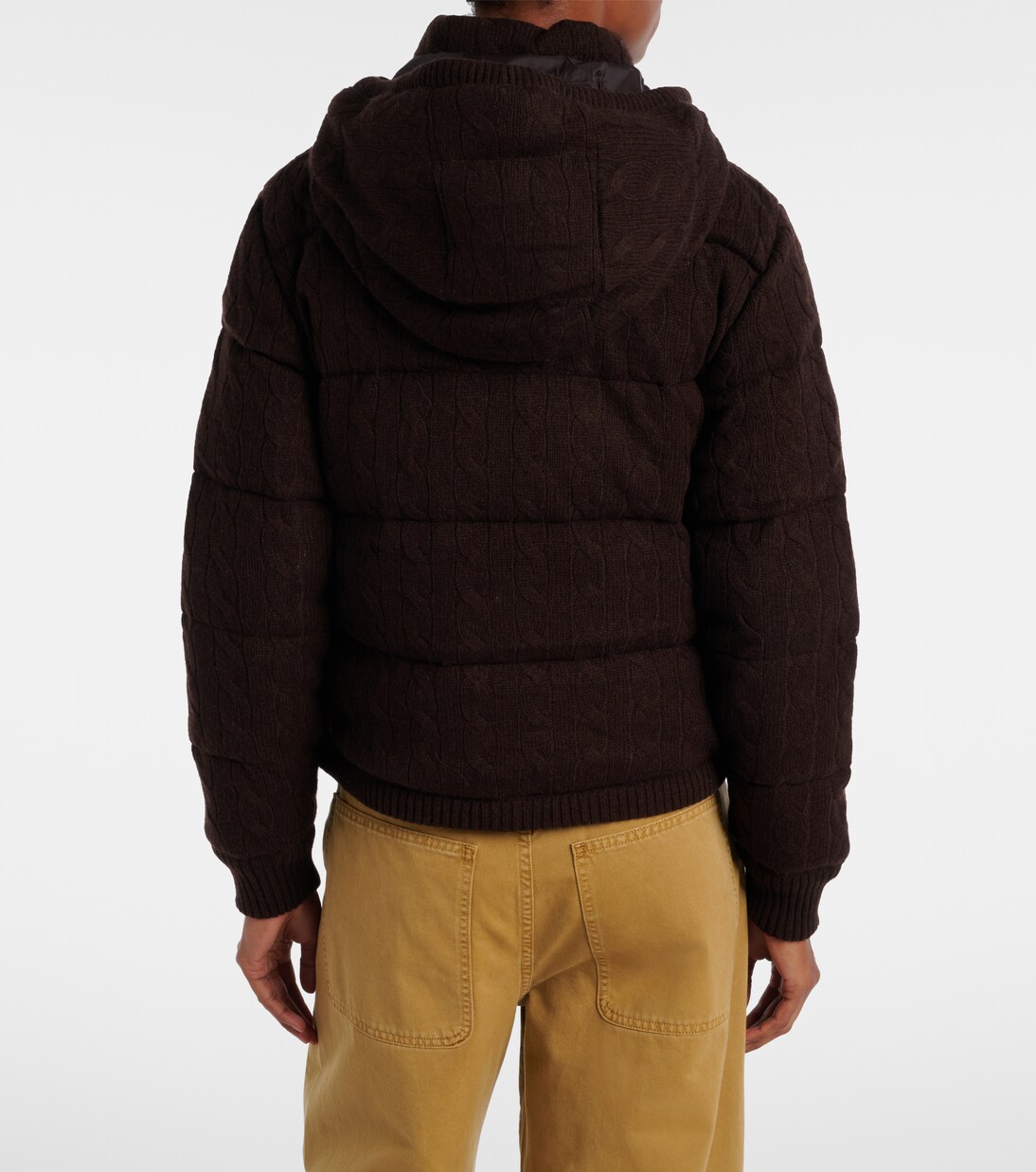 Cable-knit wool and cashmere puffer jacket | Polo Ralph Lauren