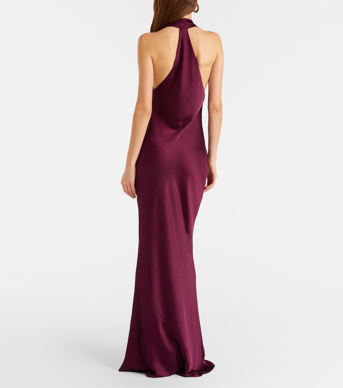 Draped satin gown | Norma Kamali