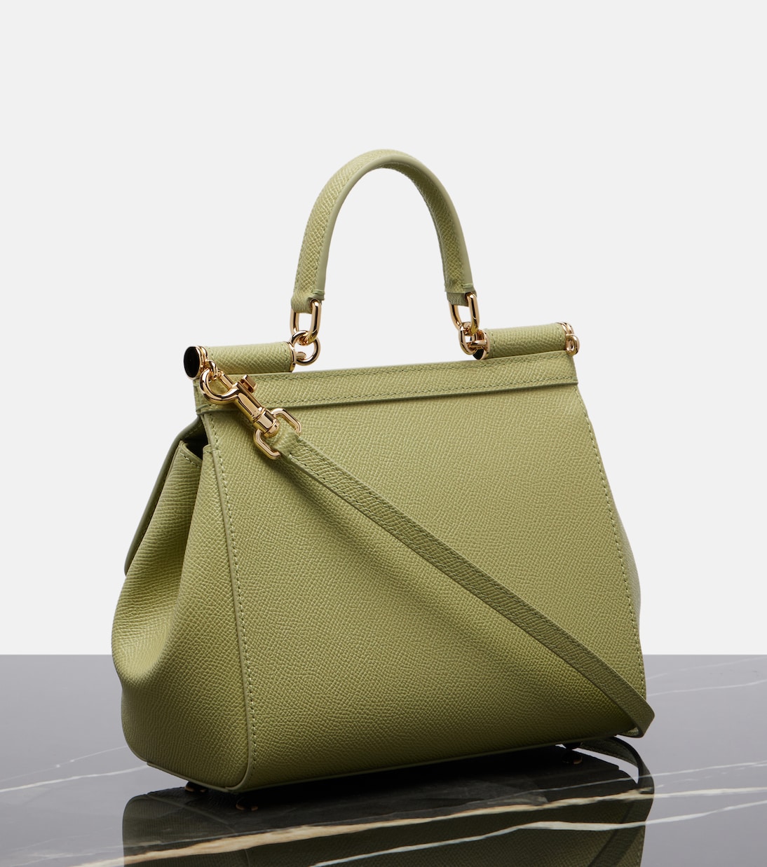 Sicily Small leather top-handle bag | Dolce&Gabbana
