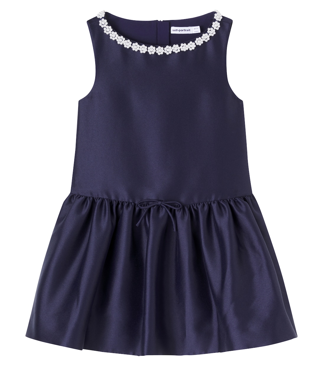 Vestido de tafetán festoneado | Self-Portrait Kids