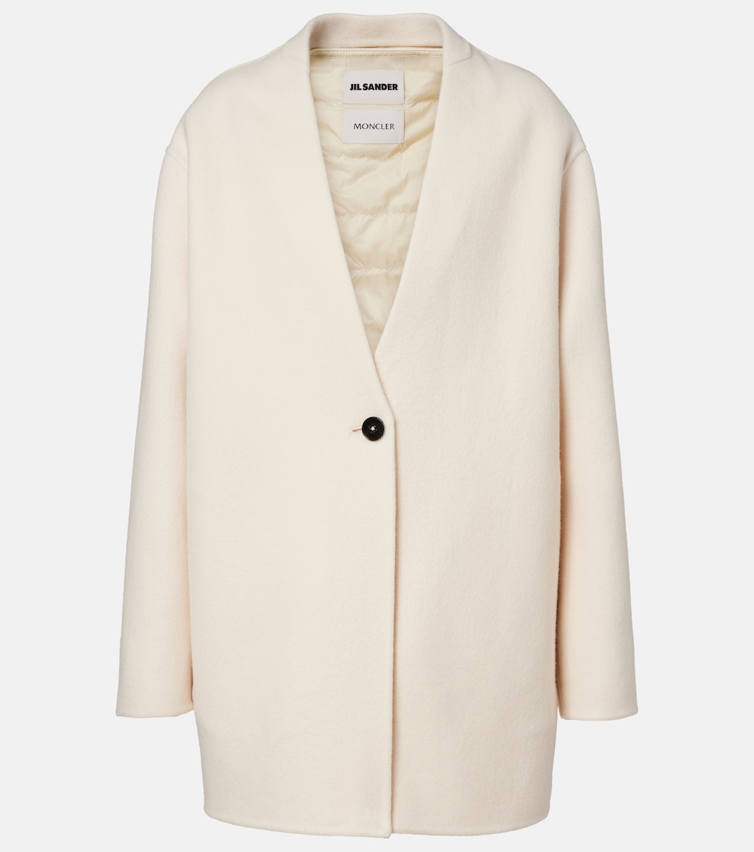 + Jil Sander virgin wool down coat | Moncler Genius