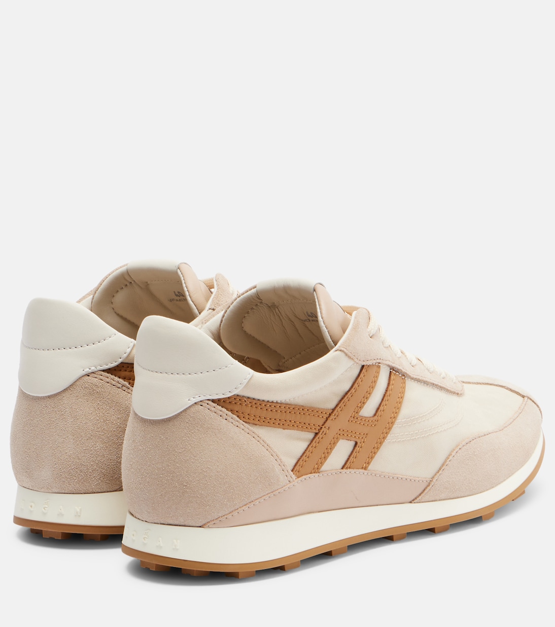 H699 suede-trimmed canvas sneakers | Hogan