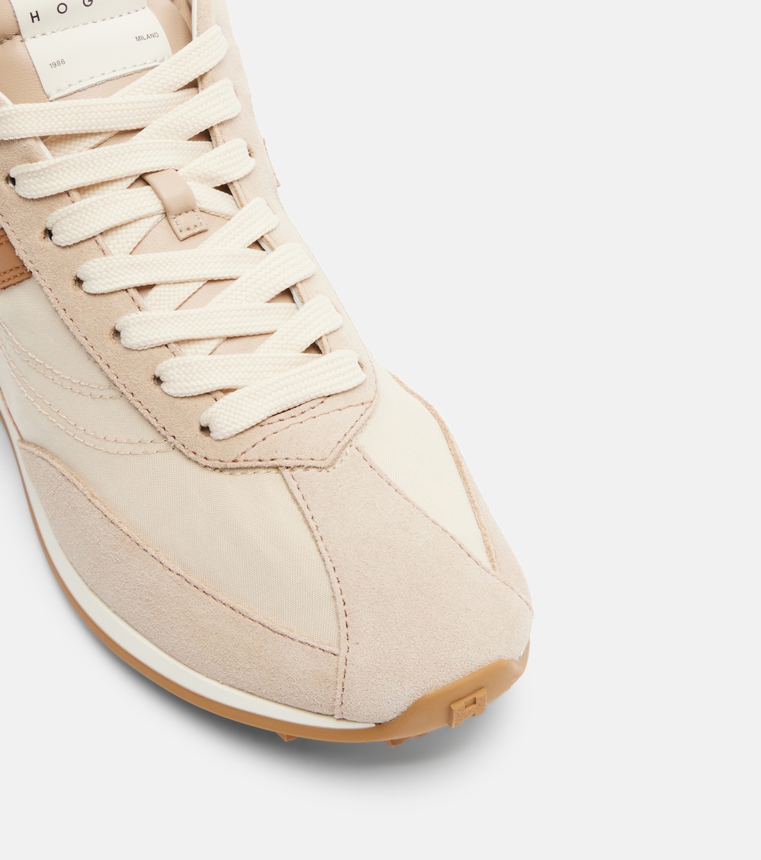 H699 suede-trimmed canvas sneakers | Hogan