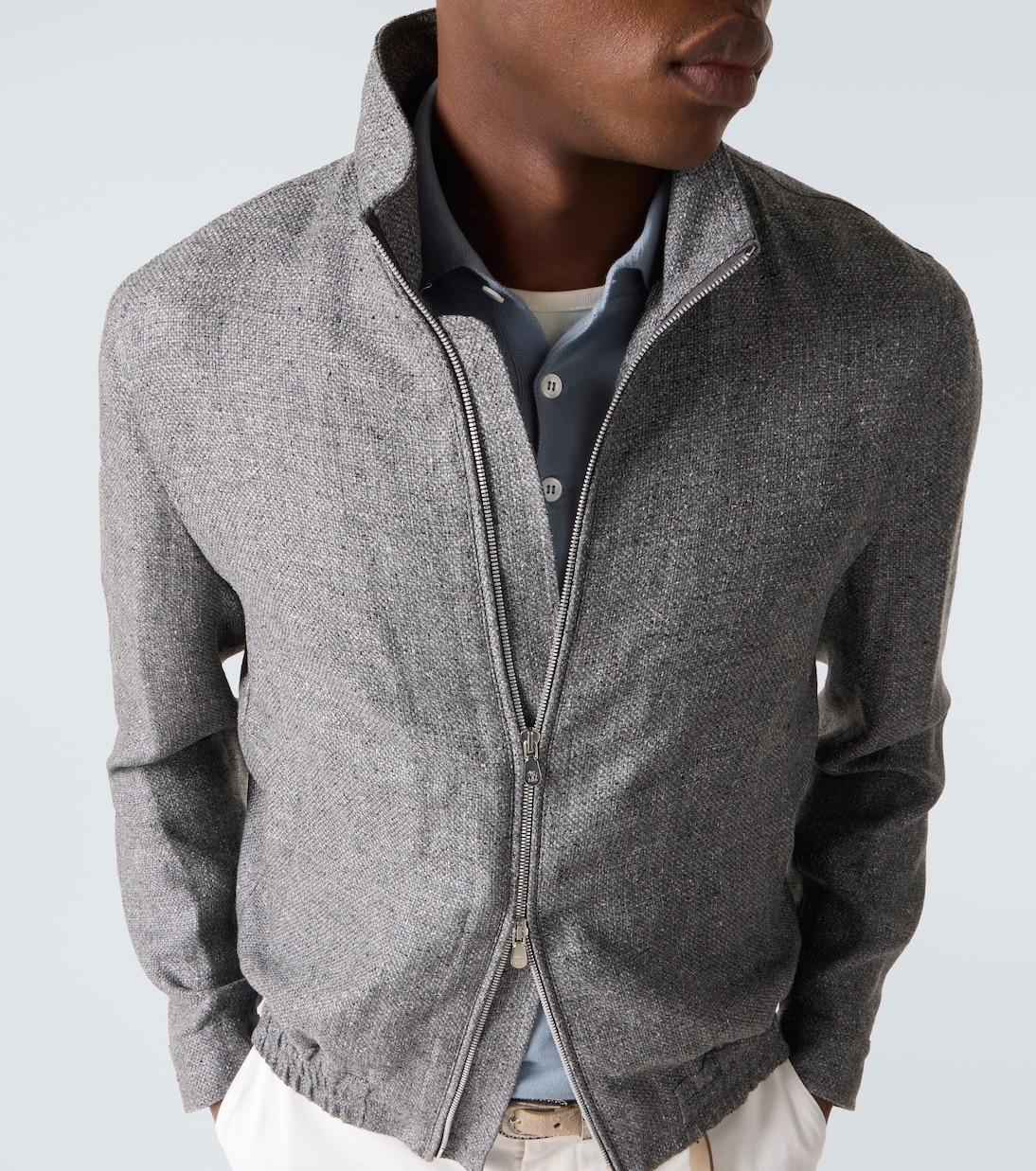 Jacke aus Seide, Leinen und Wolle | Brunello Cucinelli