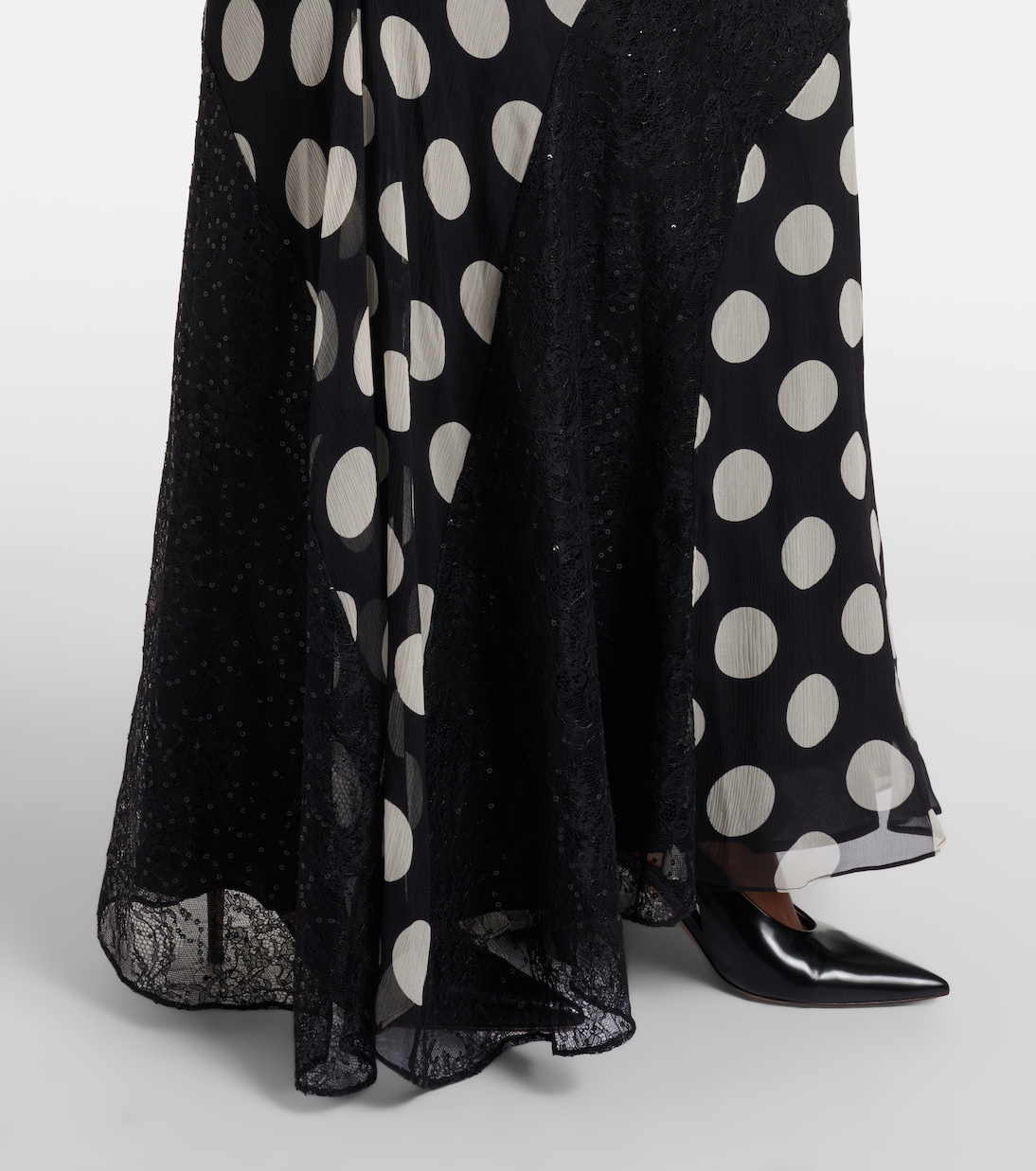 Robe longue en soie à pois | Nina Ricci