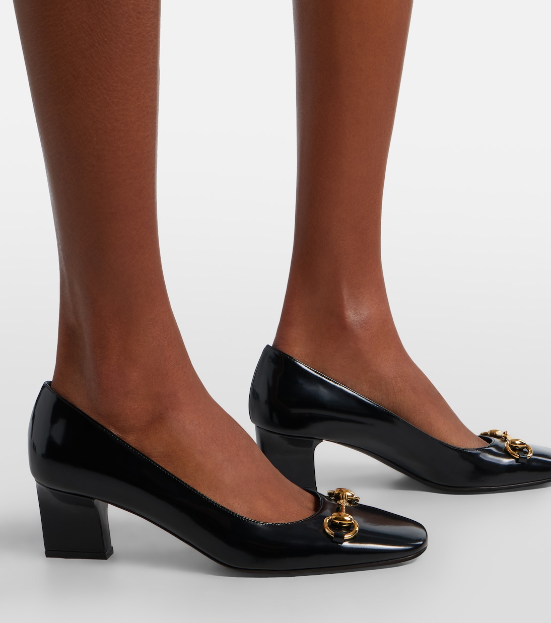 Signora 55 Horsebit leather pumps | Gucci