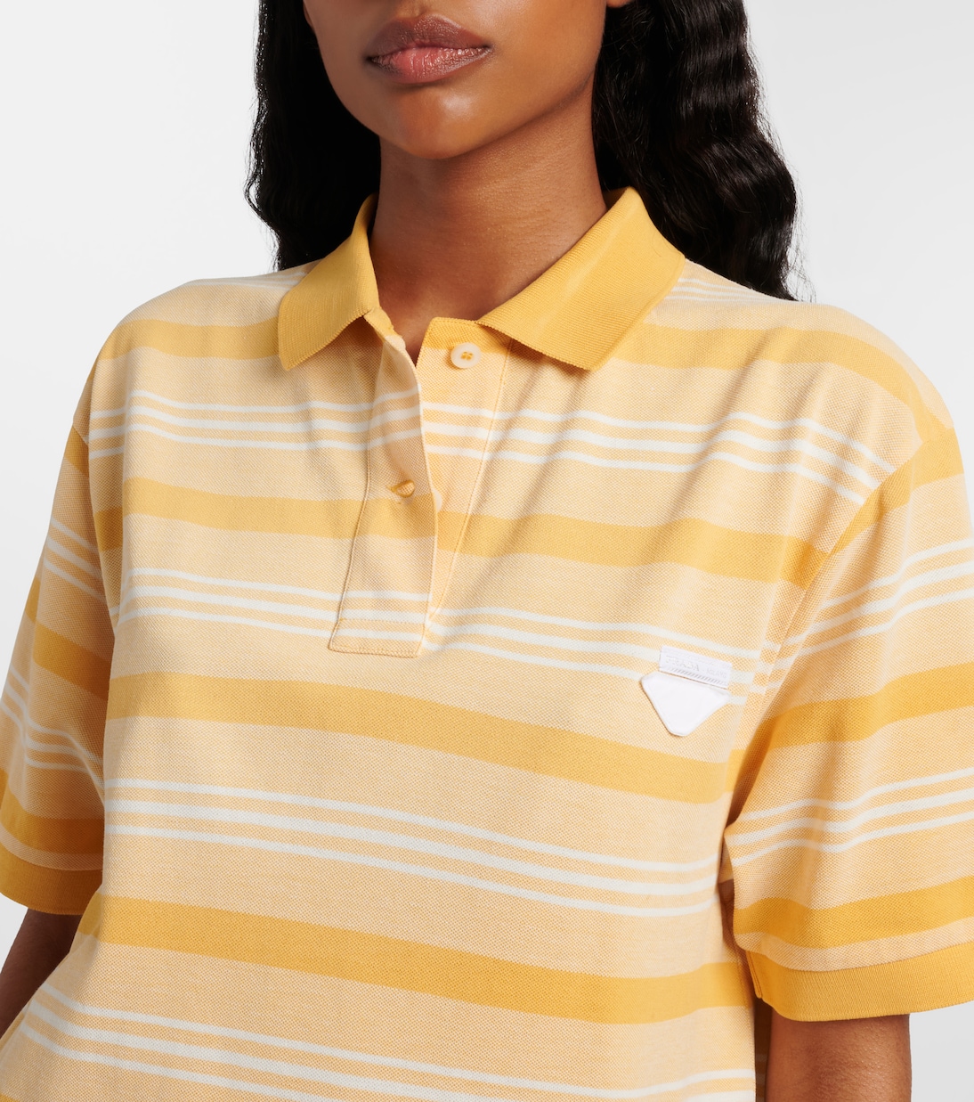 Striped cotton piqué minidress  | Prada