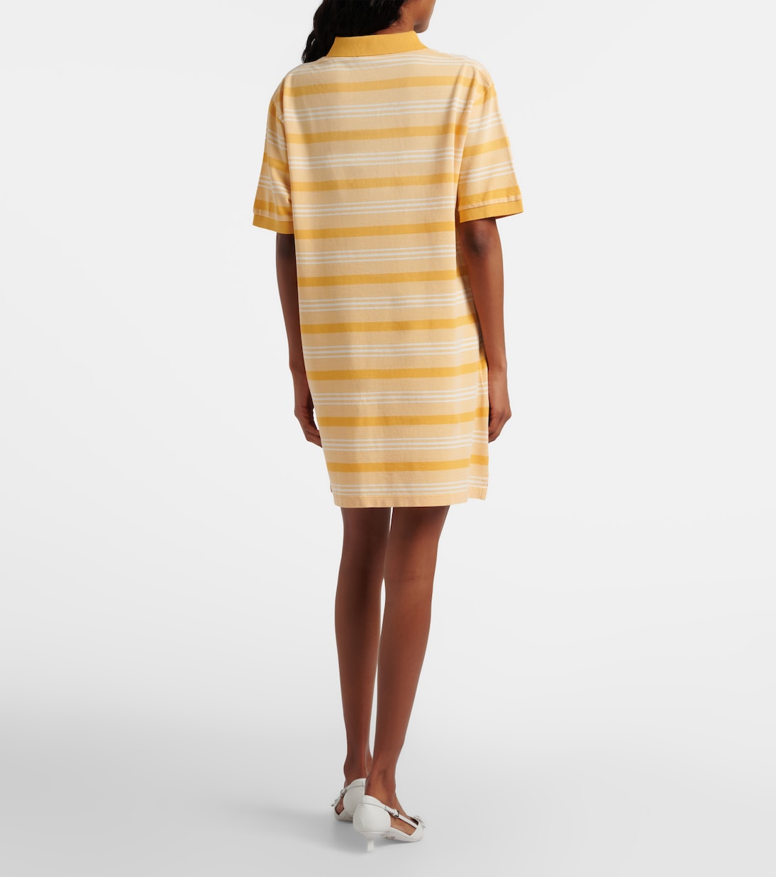 Striped cotton piqué minidress  | Prada