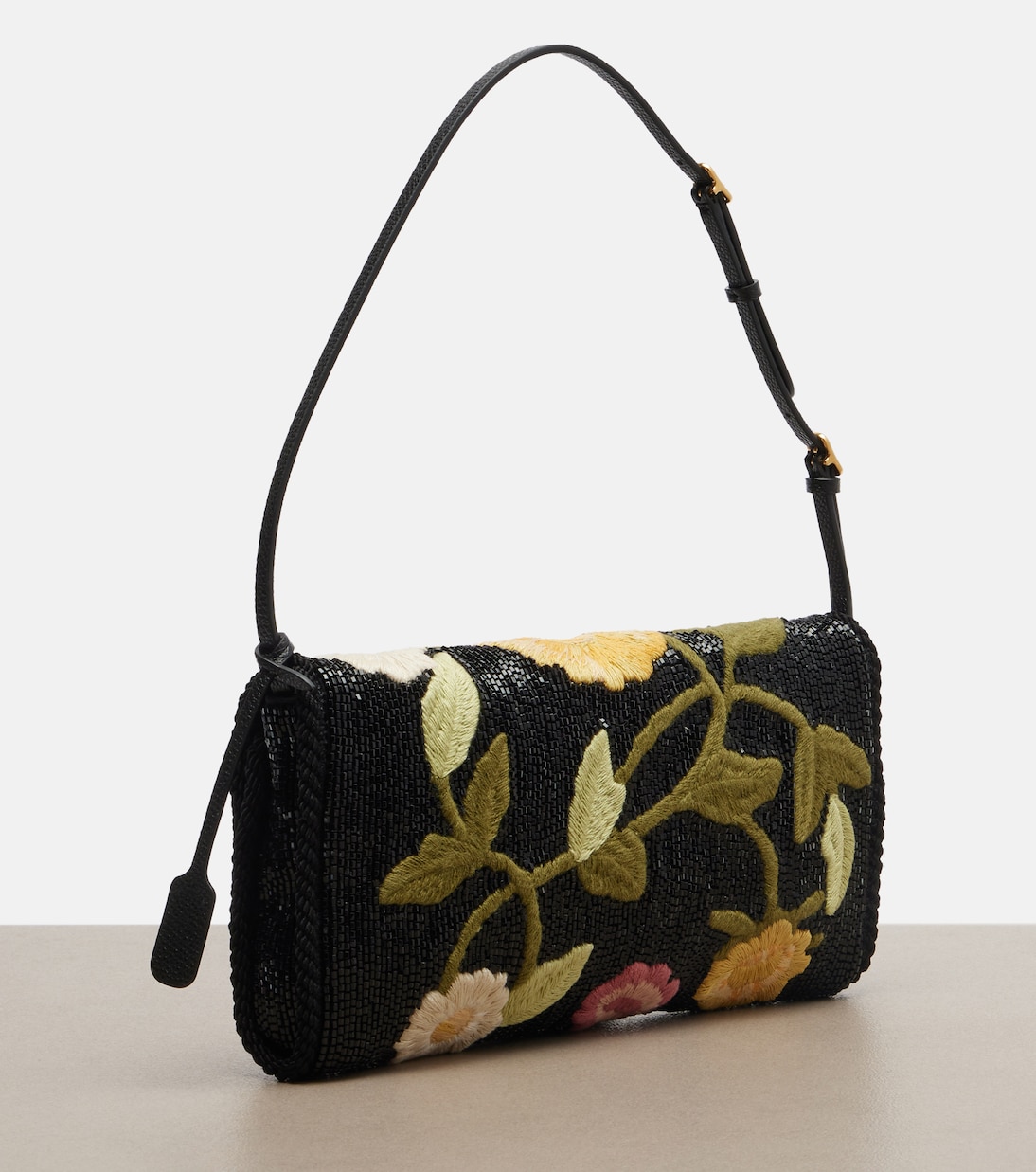 Borsa a spalla DeVain con ricamo e perline | Valentino Garavani