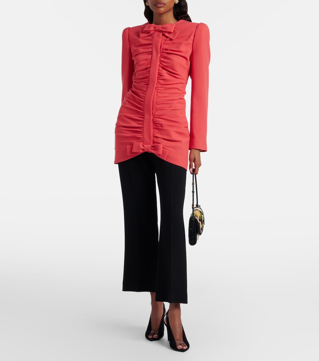 Borsa a spalla DeVain con ricamo e perline | Valentino Garavani