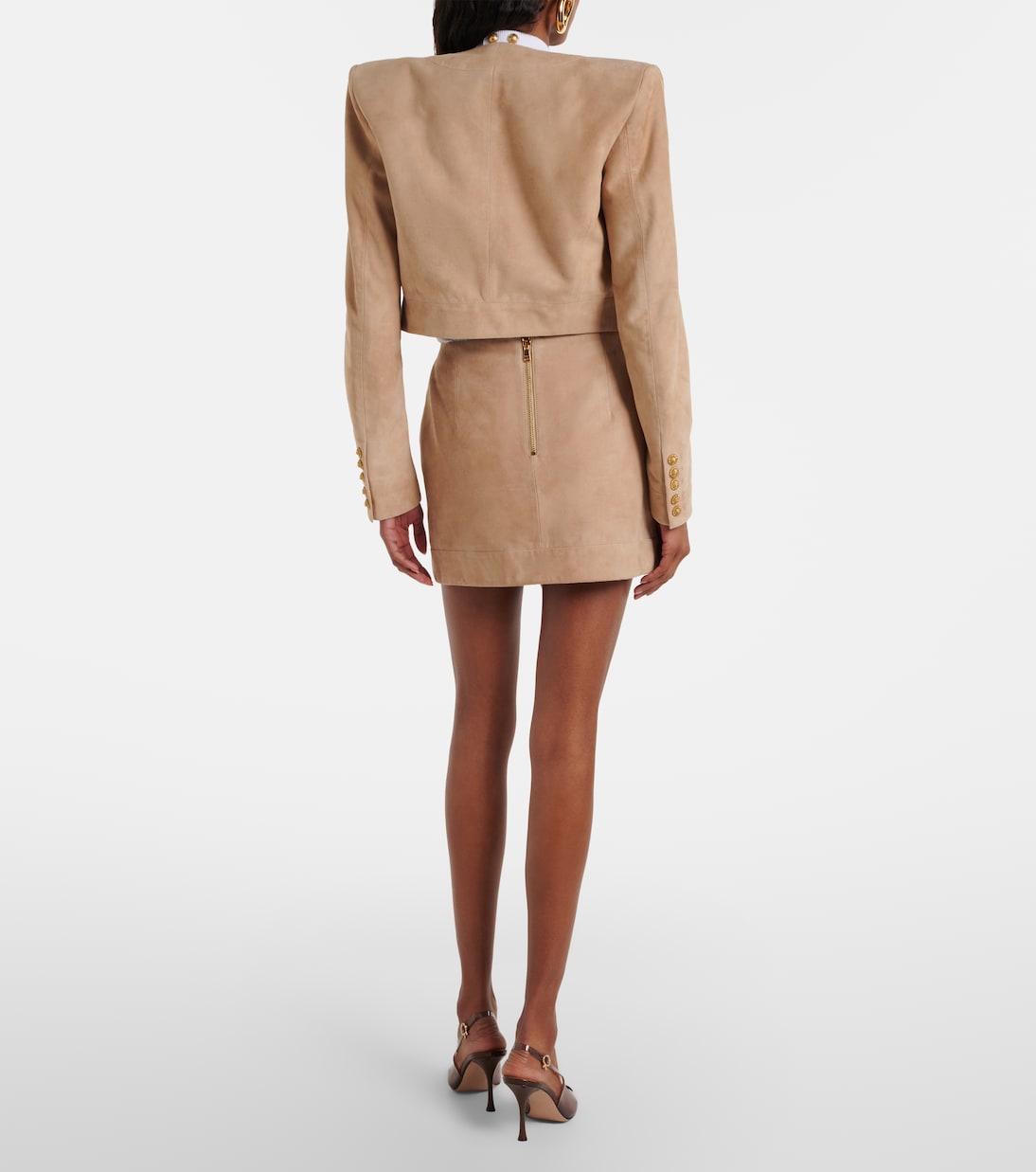 Suede wrap skirt | Balmain
