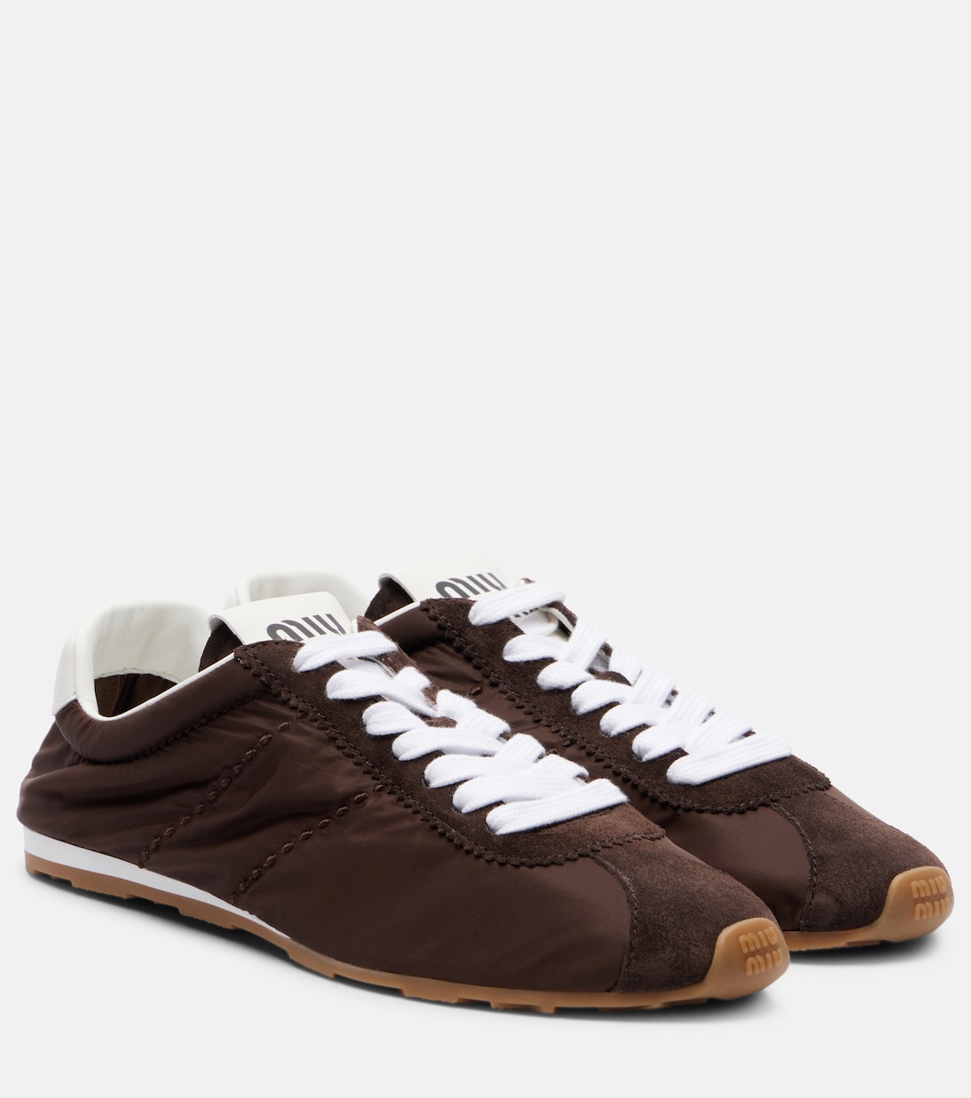 Sneakers Plume mit Veloursleder | Miu Miu